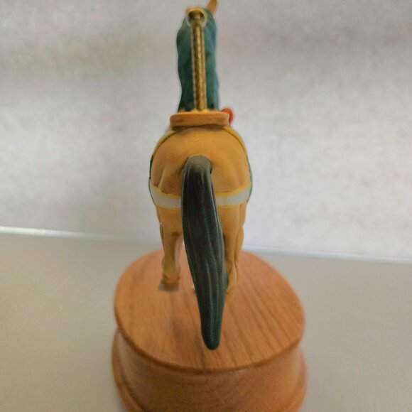 Willitts Musical Carousel Horse with Angel Wood Base Plays Carousel Waltz 60 - Picture 9 of 16